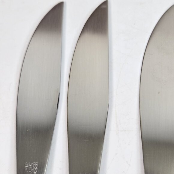 Vintage MCM Kalmar Designs Knife Sets Stainless Steel Italy NOS Steak Knives - Picture 14 of 14